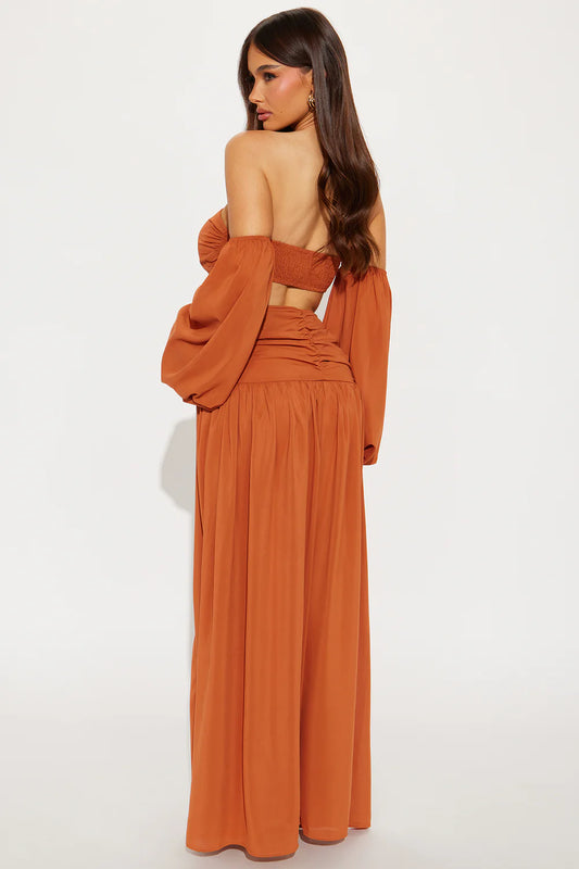 Serafina | Bold & Exotic Tube Top and Mid Length Dress Set