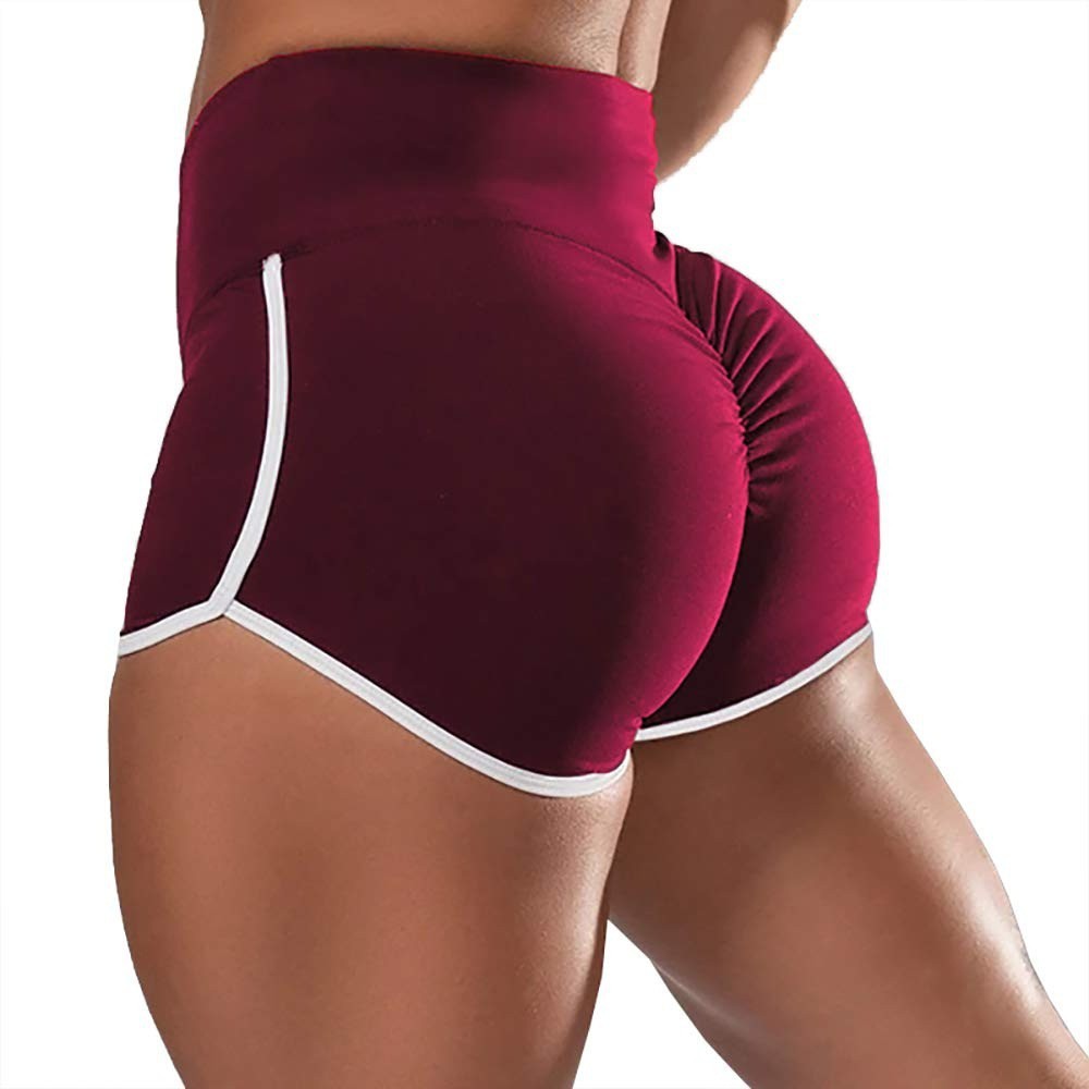 Short de sport sexy uni taille haute