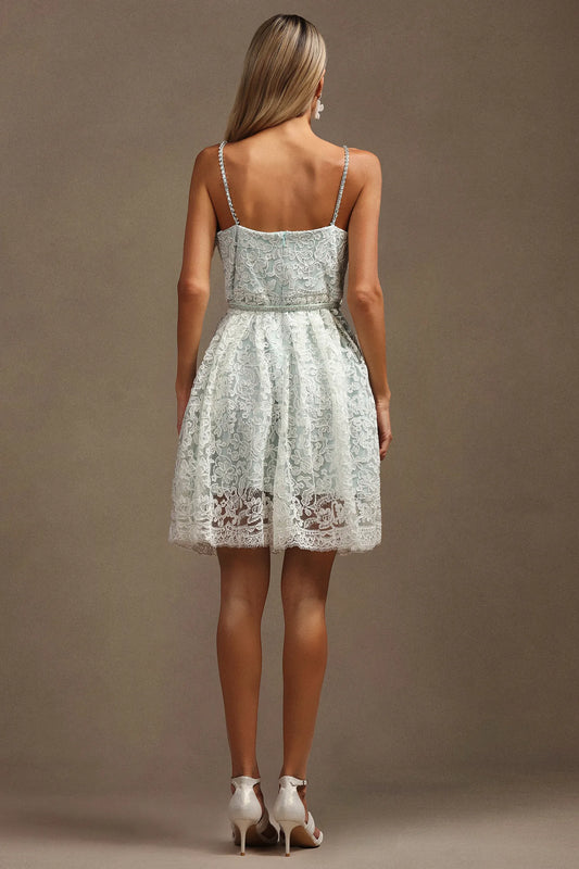 Susel | Sparkle Lace Halter Dress
