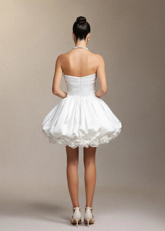 Florence | Strapless Flowers Mini Dress