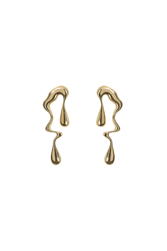 Rode | Abstract Sculptural Gold Drop Earrings