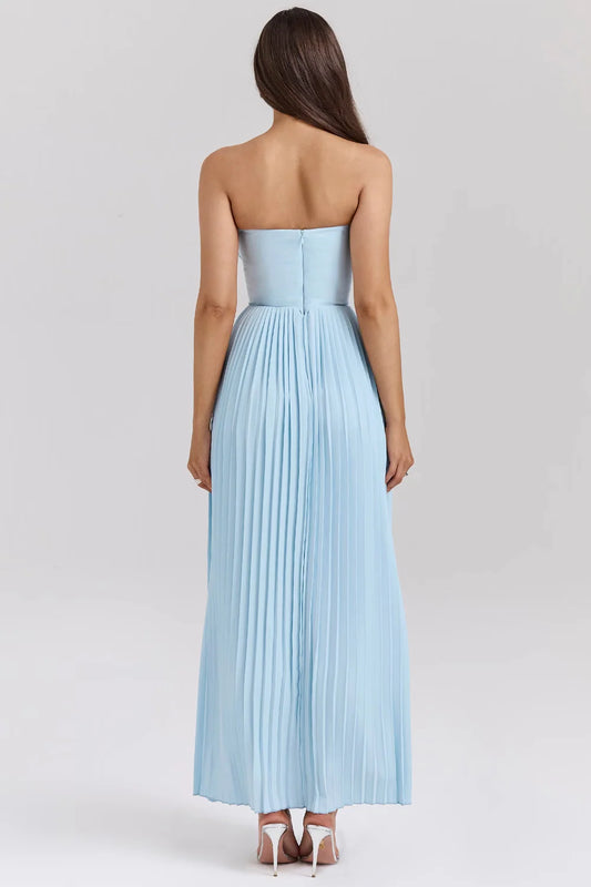 Azura | Strapless Slim Fit Blue Dress