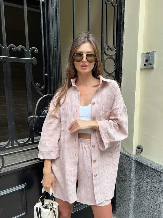 Mira | Cardigan Top & Shorts Co-ord Set