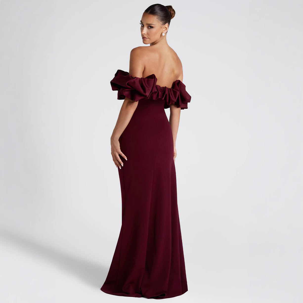Glamorous Off-Shoulder Fishtail Dress for Evening