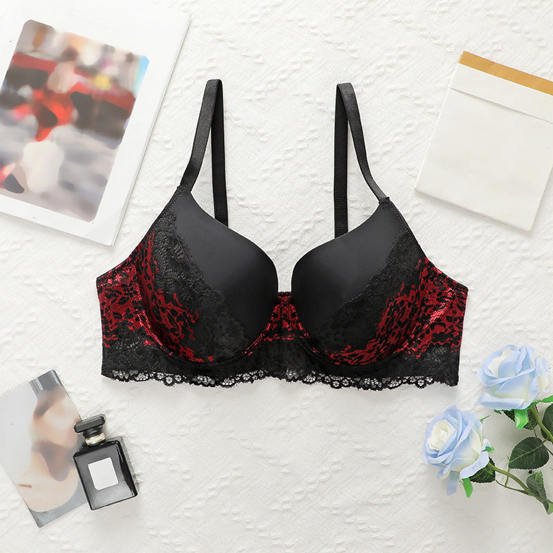 Sujetador push up de encaje sexy de talla grande para mujer