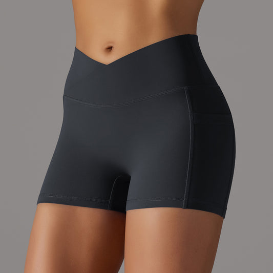 QuickDry | High Waist Workout Shorts with Phone Pocket Moisture Wicking