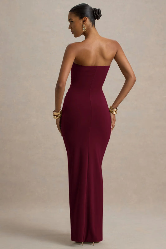 Esme | Sweetheart Ruched Wrap Maxi Dress
