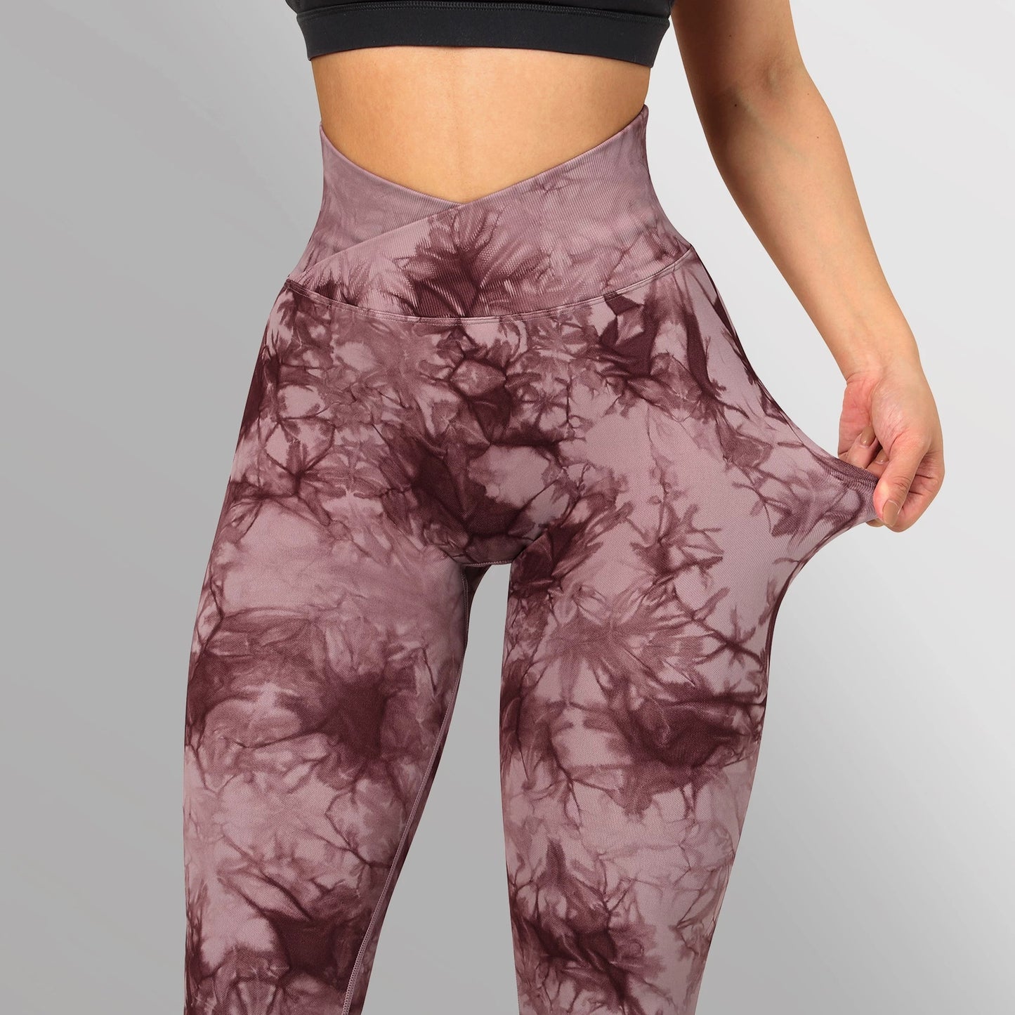 Leggings tie-dye sin costuras para mujer, pantalones de yoga, leggings push up deportivos para fitness, correr y gimnasio.