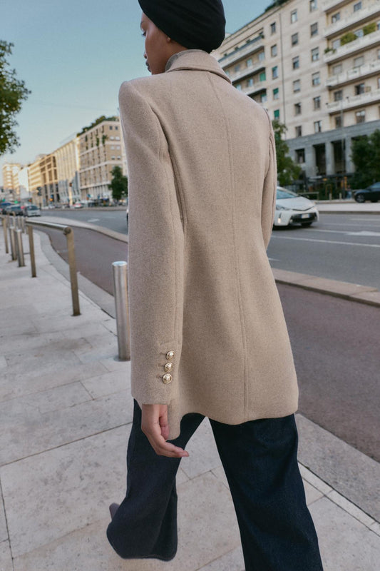 Adara | Short Double Breasted Wool Coat