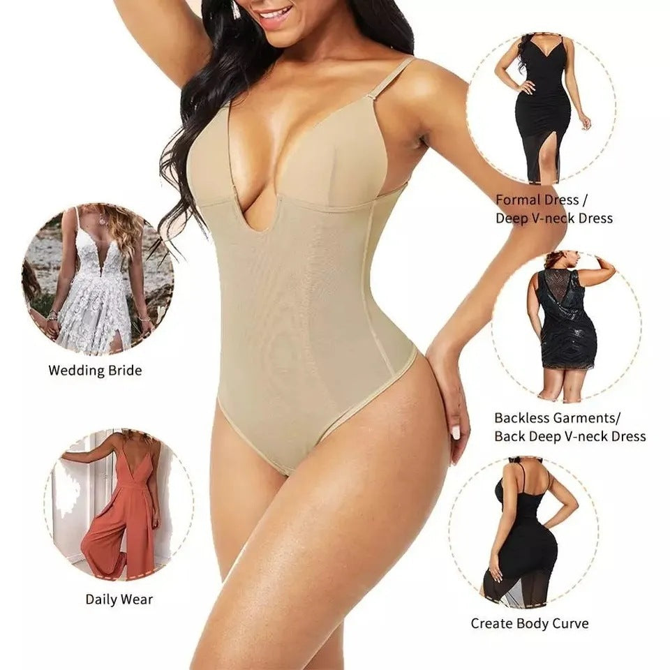 Roupas de quadril transfronteiriças, justas, sem costas, barriga, contração, cintura, modelador corporal, espartilho, peça única, costas em T, emagrecimento