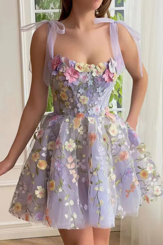 Sheer Bloom: Floral Sling Statement