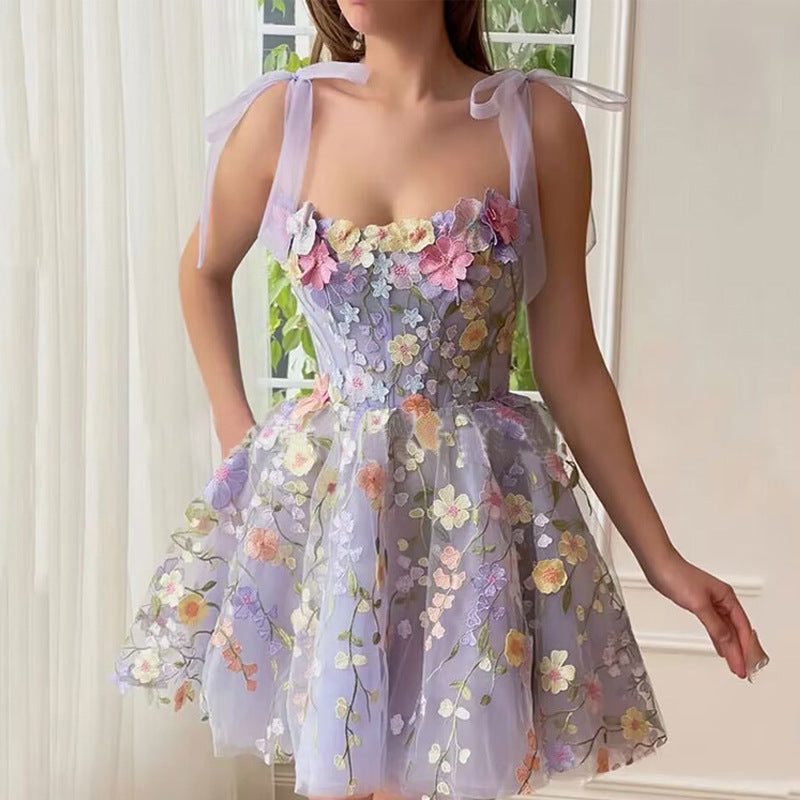 Sheer Bloom: Floral Sling Statement