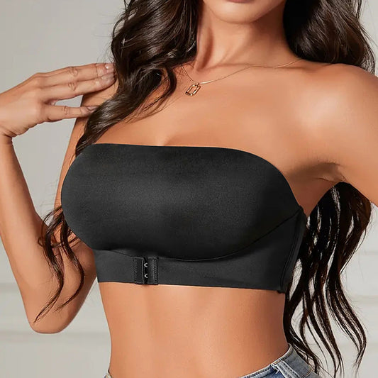 Sujetador push up con aros y hebilla frontal moldeadora