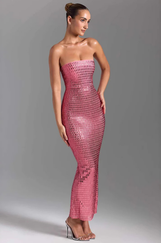 GlamTube Rhinestone Sheath Dress – Sexy, Sleek & Sparkling