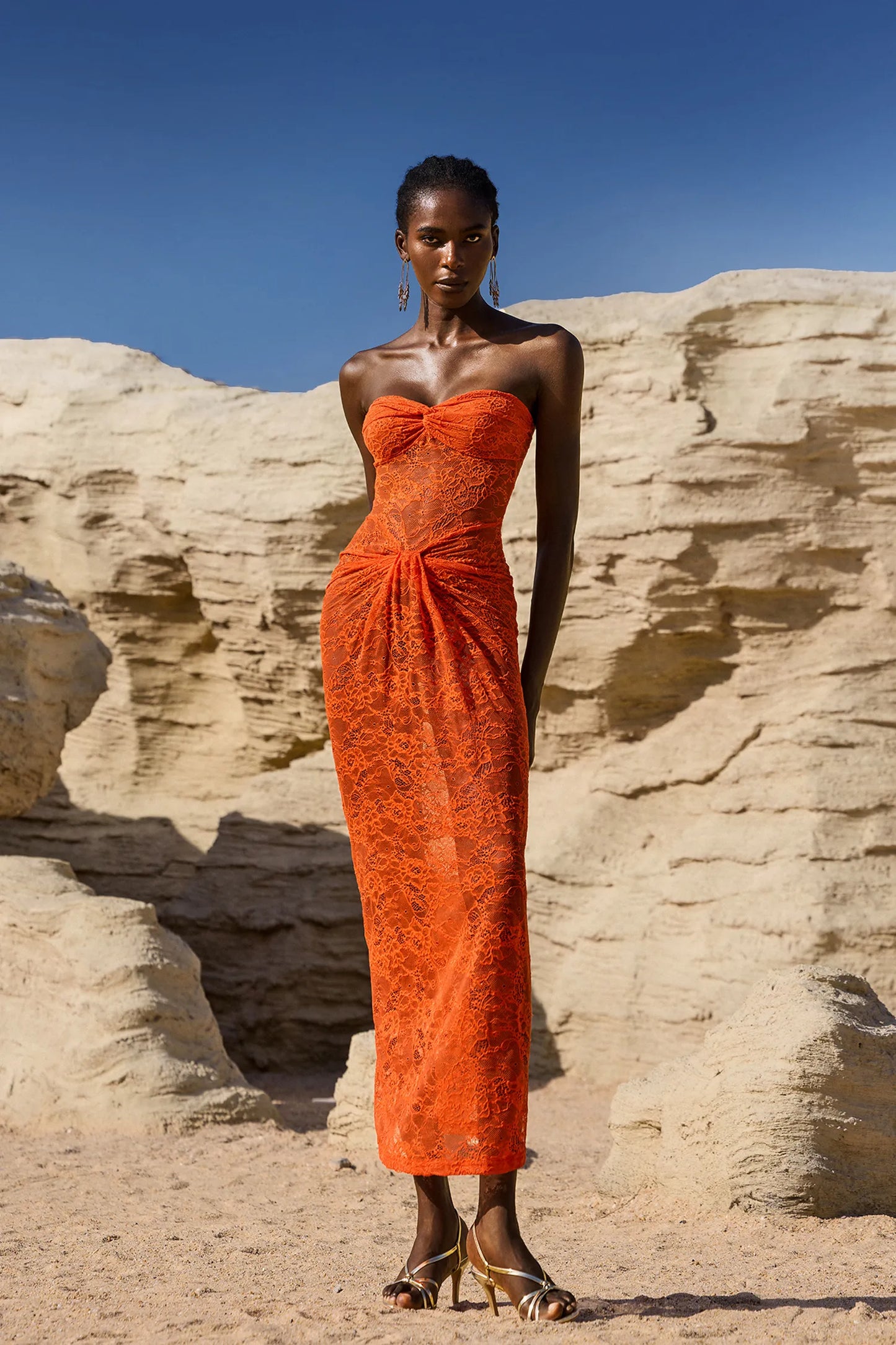 Selien | Sleeveless Lace Maxi Dress