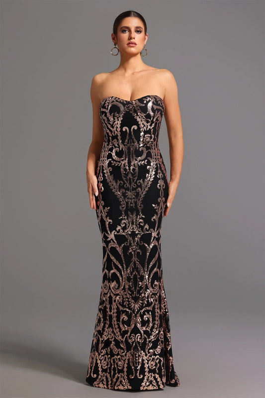 An elegant evening fishtail dress for women