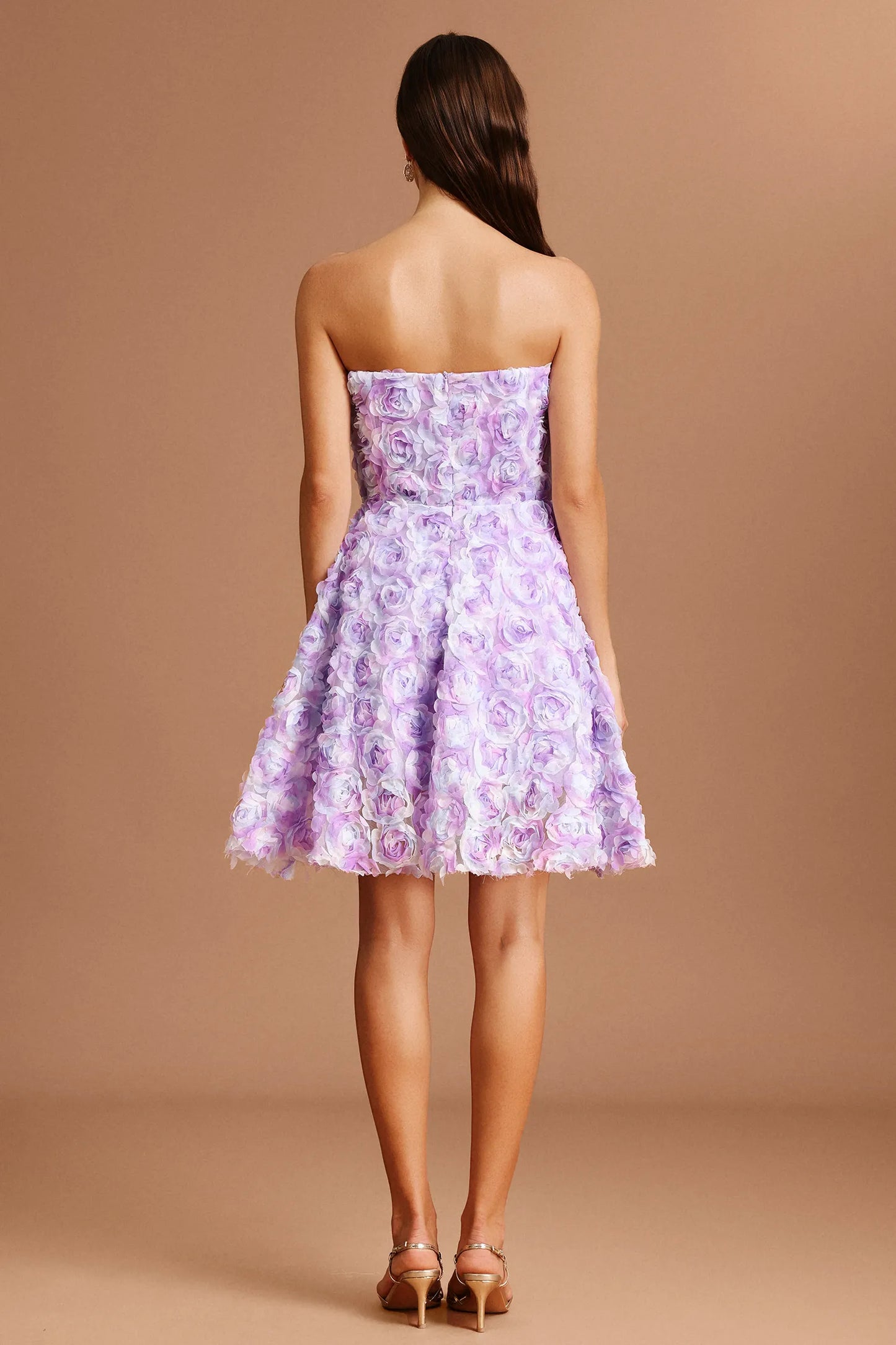 Purple Tube Top Flower Dress