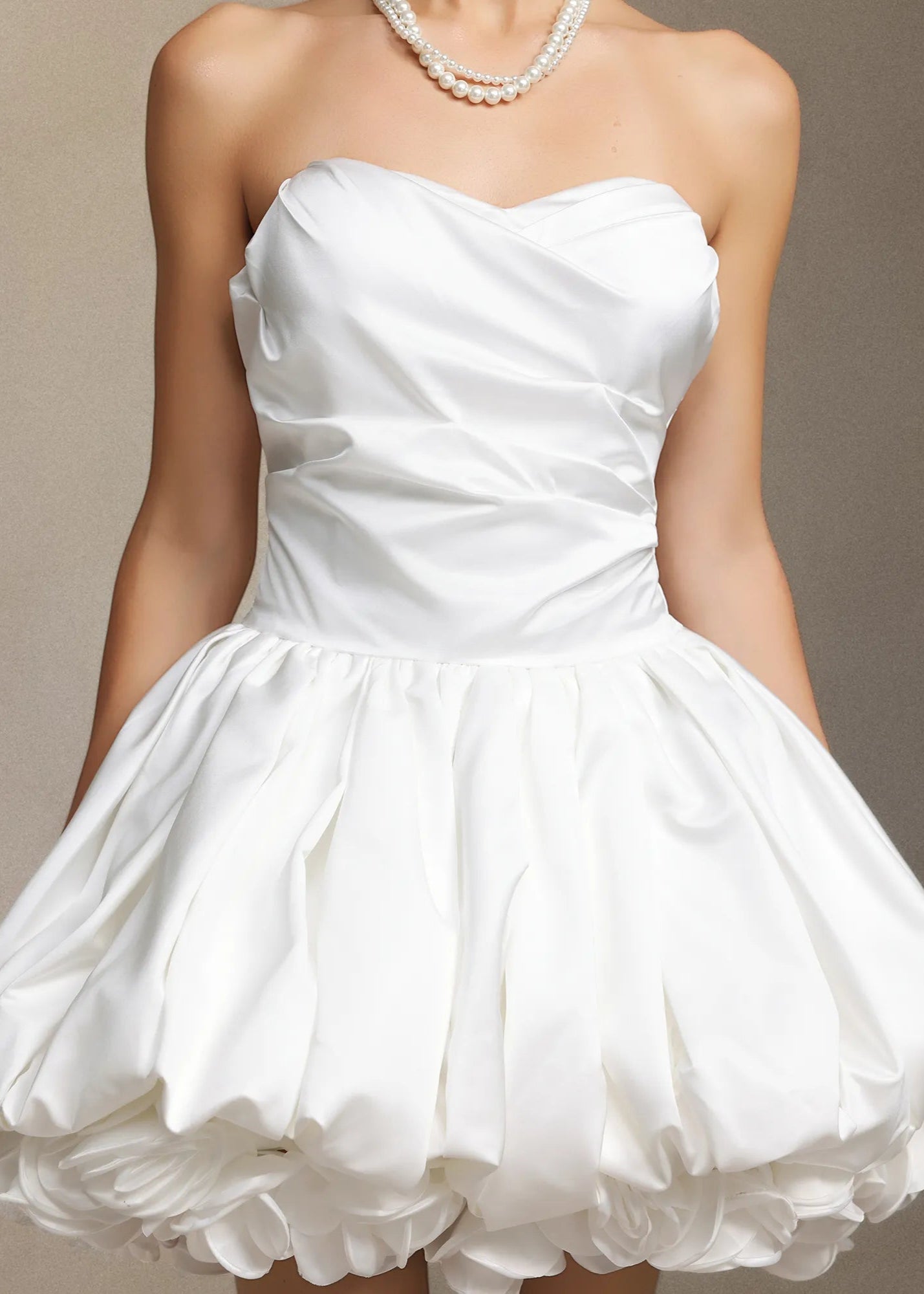 Florence | Strapless Flowers Mini Dress