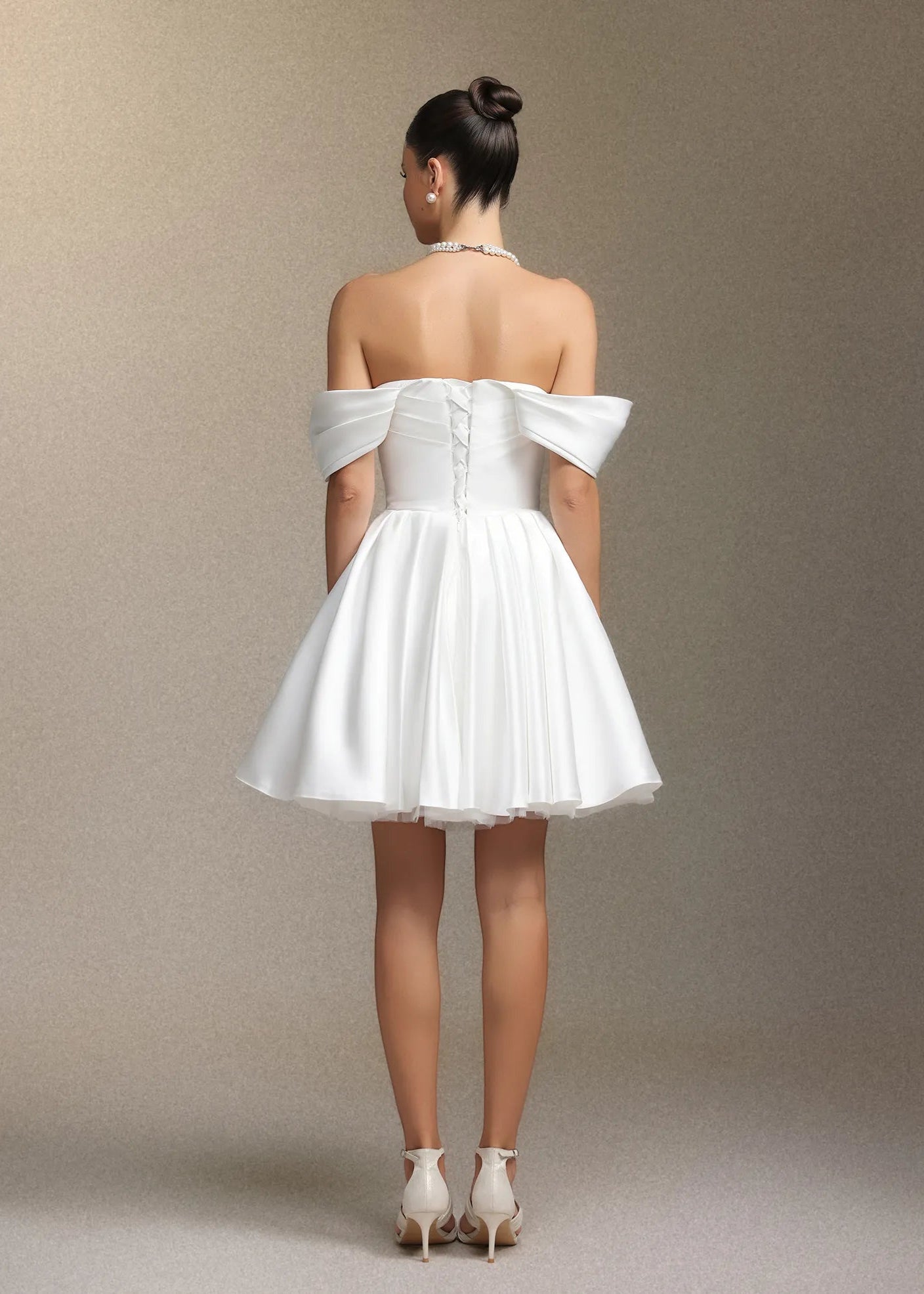 Evelina | White Off-Shoulder Wedding Dress