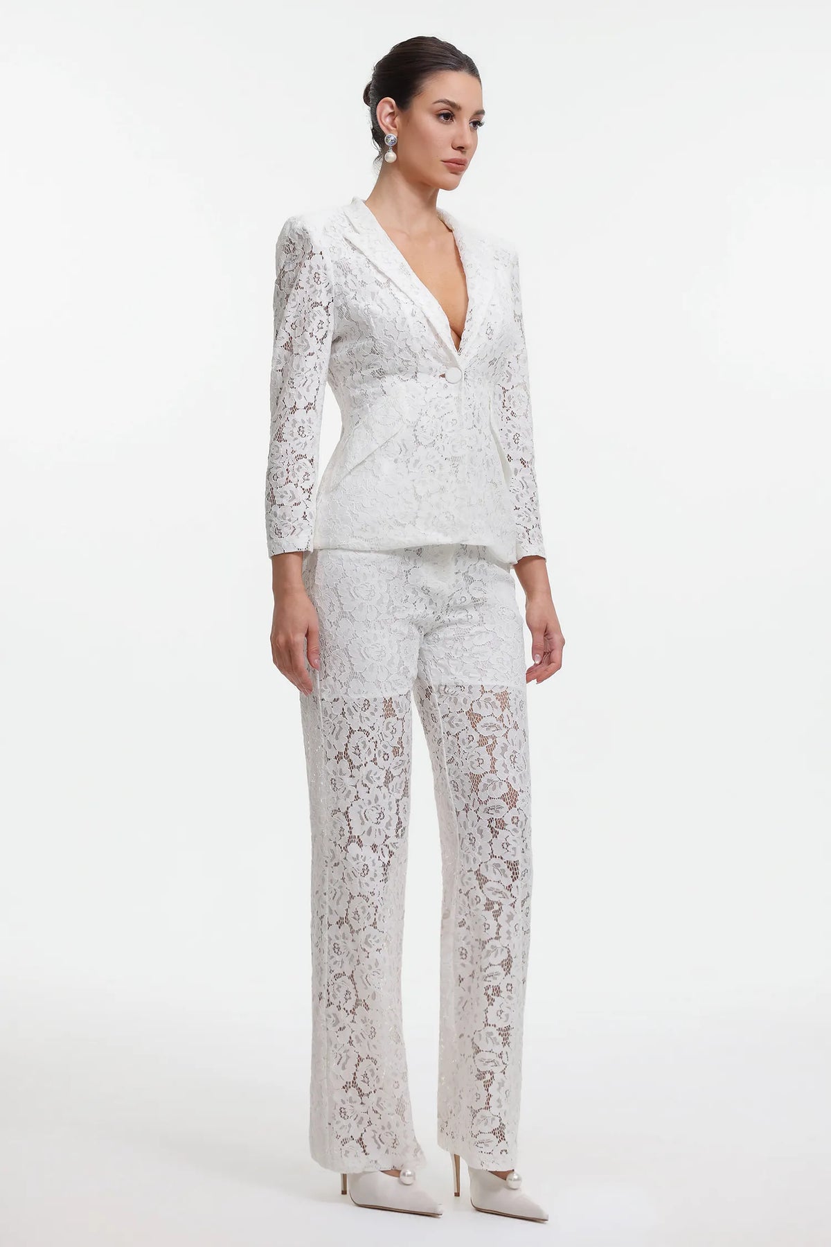 Delia | Romantic Lace Blazer Two Piece