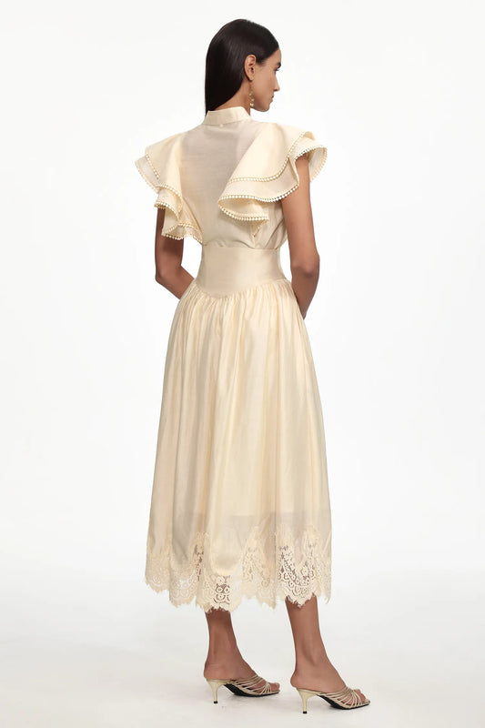 Mafalda | Flowy Ruffle Woven Top and Skirt Set