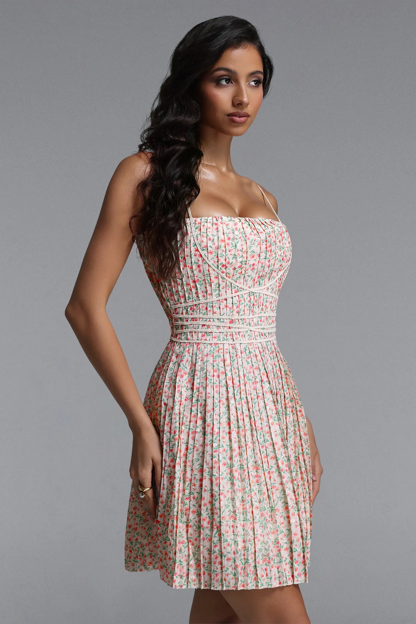 Zavan | Romantic Bloom Cinched Mini Dress