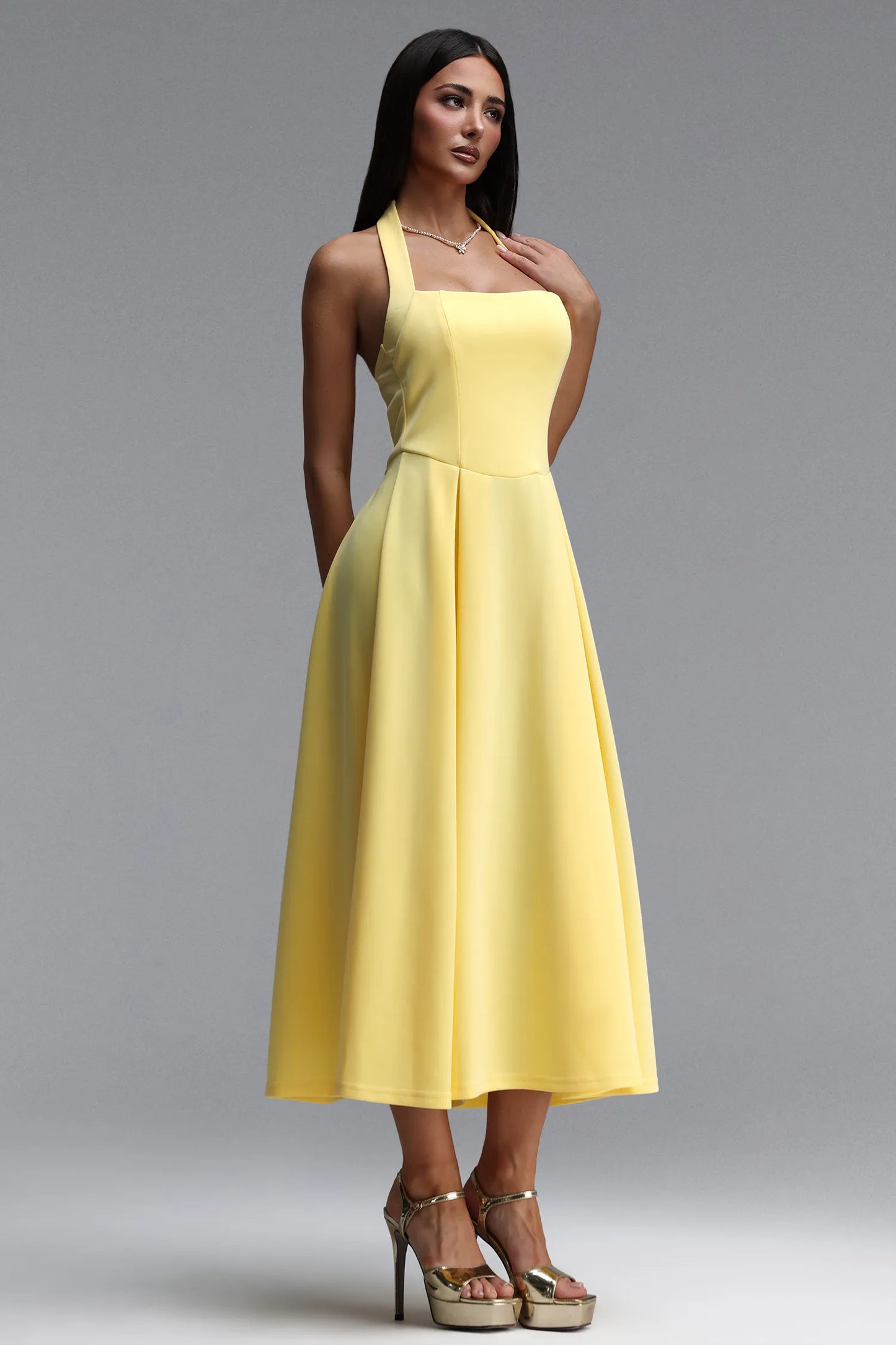 Olivia | Elegant Tailored Sleeveless Maxi Dress