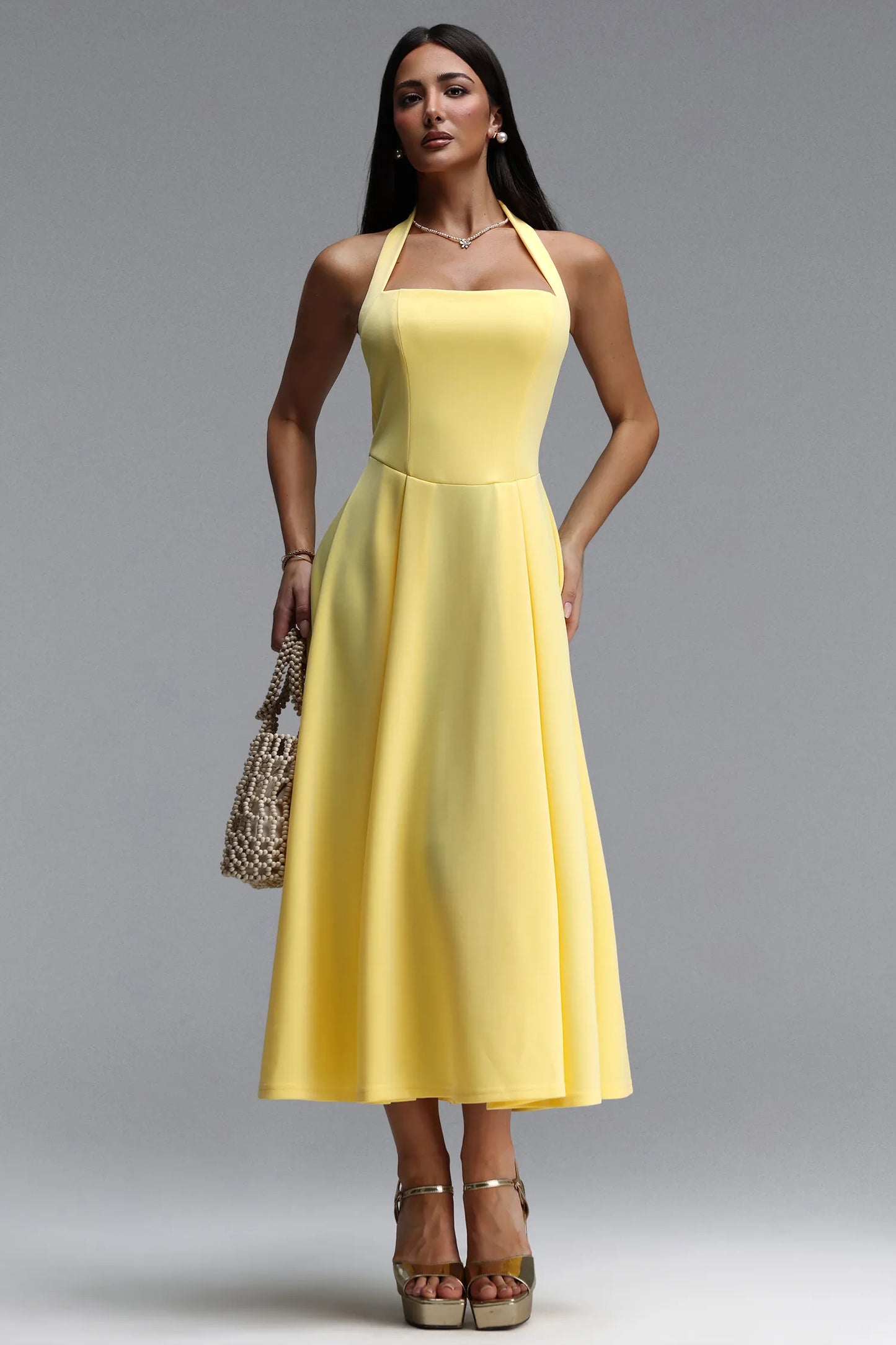 Olivia | Elegant Tailored Sleeveless Maxi Dress
