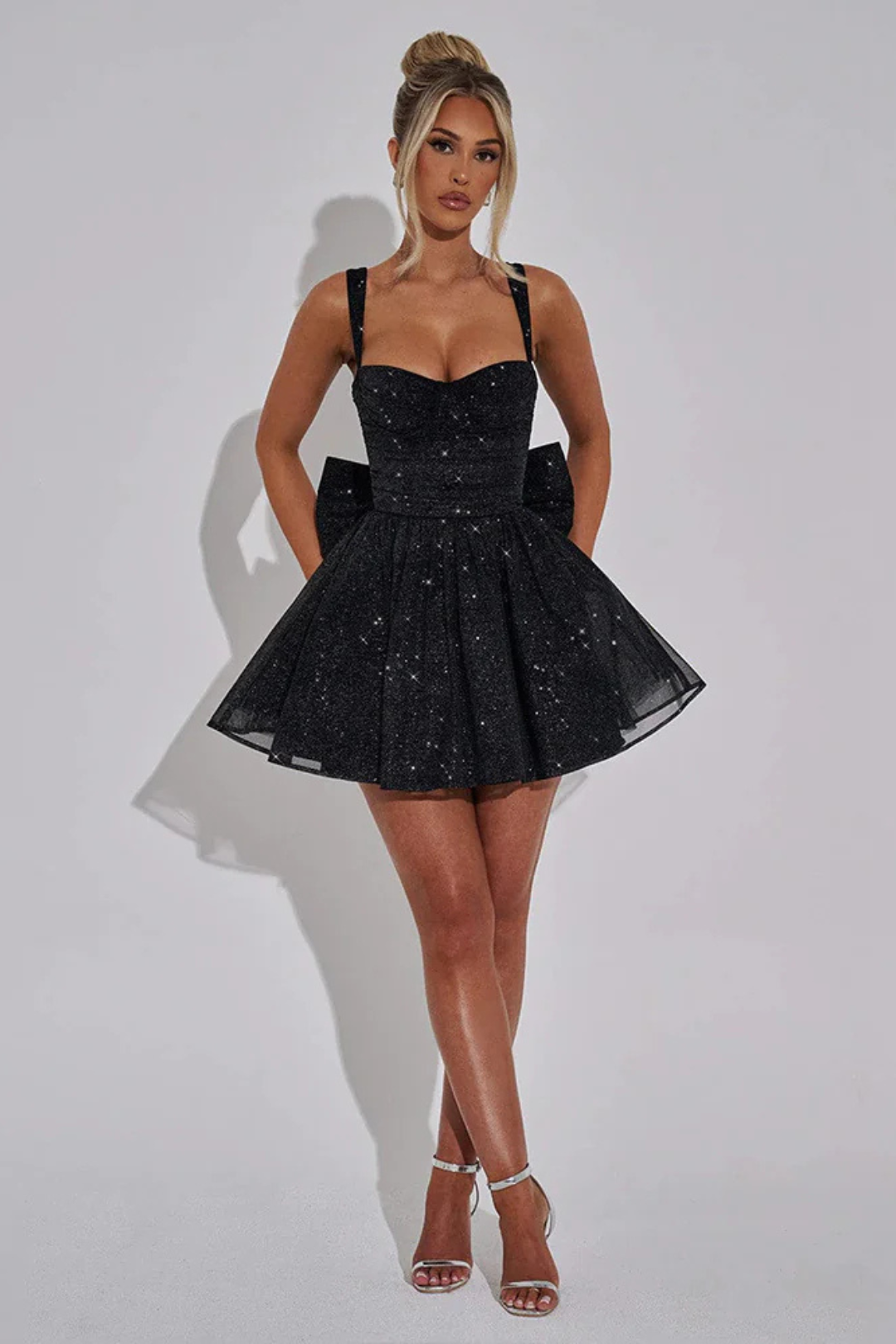Alina | Radiant Silk Bow Strapless Dress
