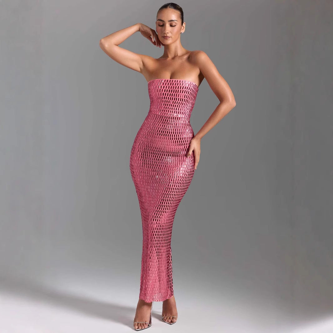 GlamTube Rhinestone Sheath Dress – Sexy, Sleek & Sparkling