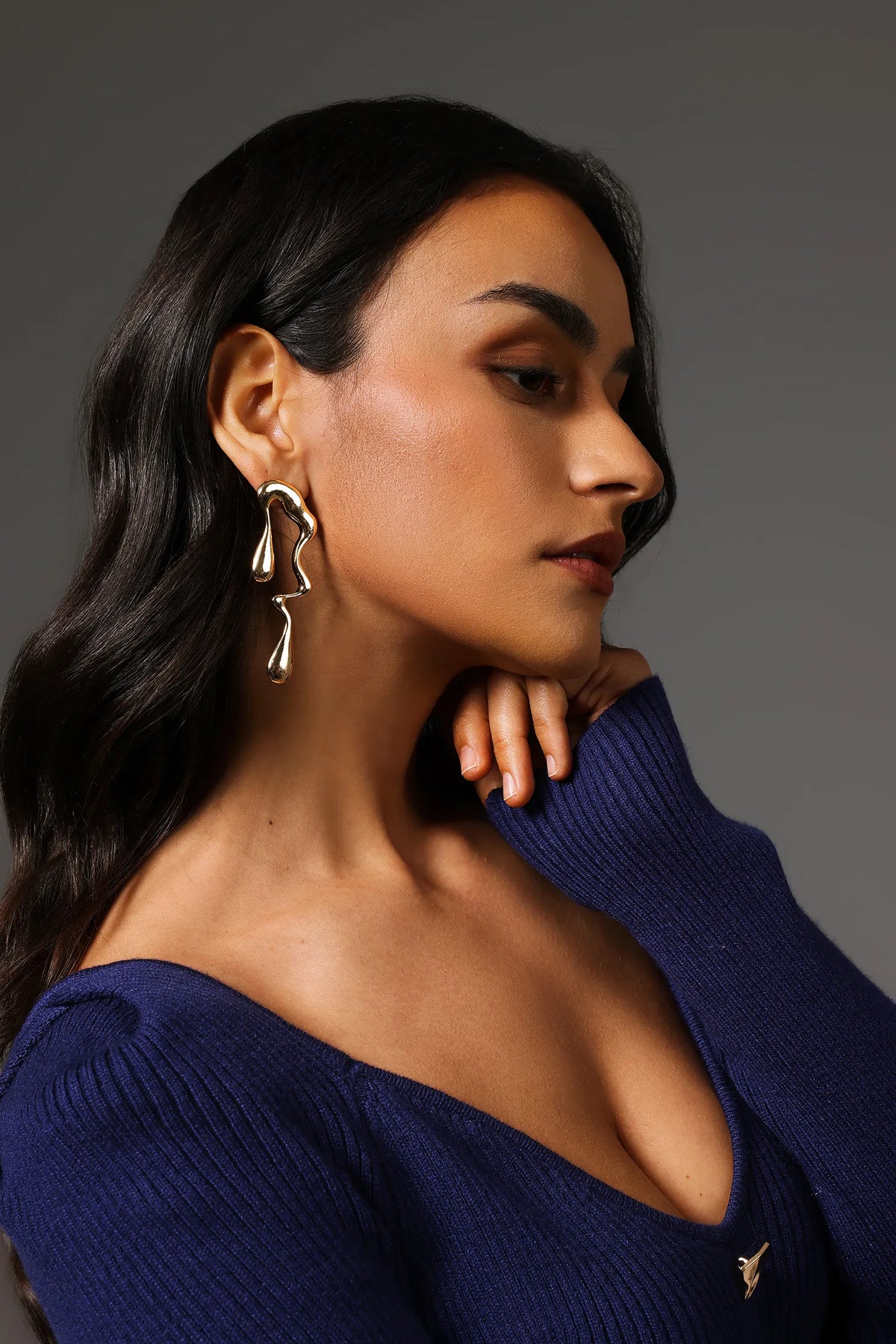 Rode | Abstract Sculptural Gold Drop Earrings