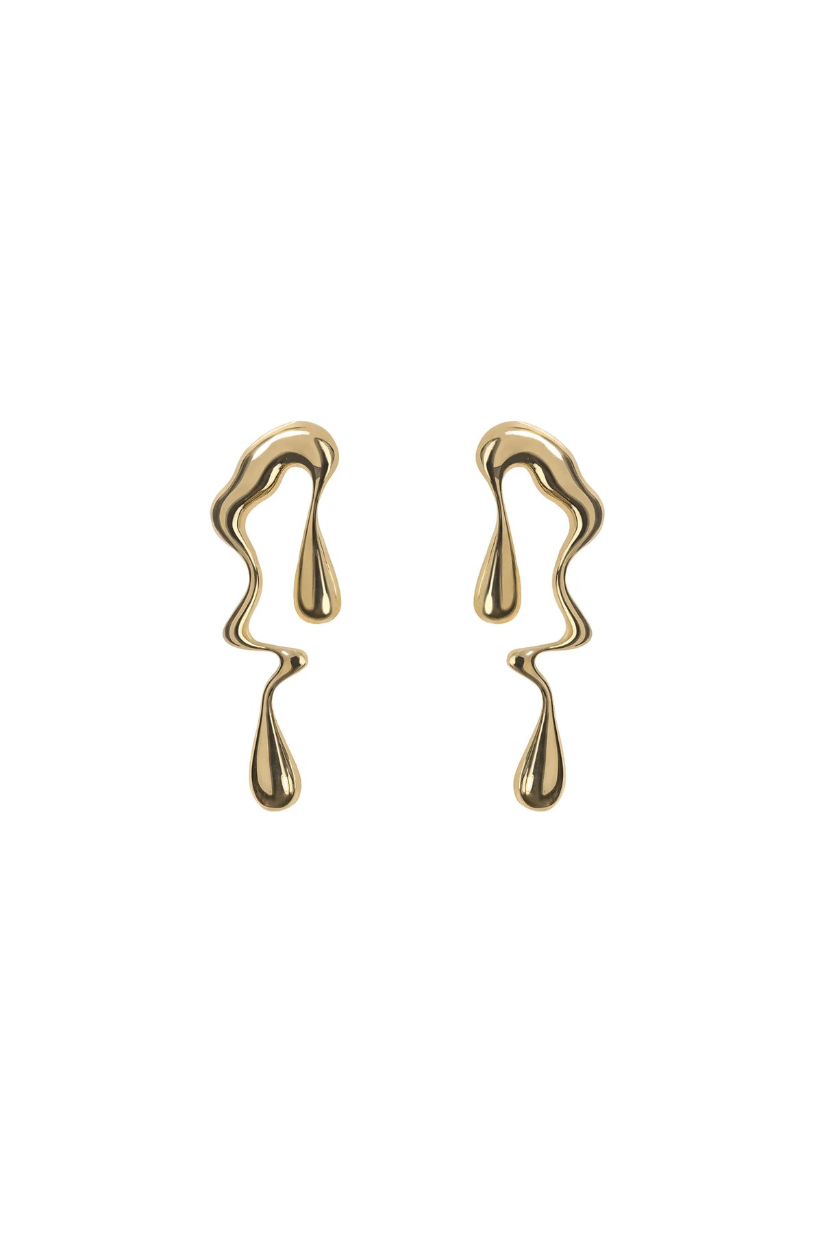 Rode | Abstract Sculptural Gold Drop Earrings