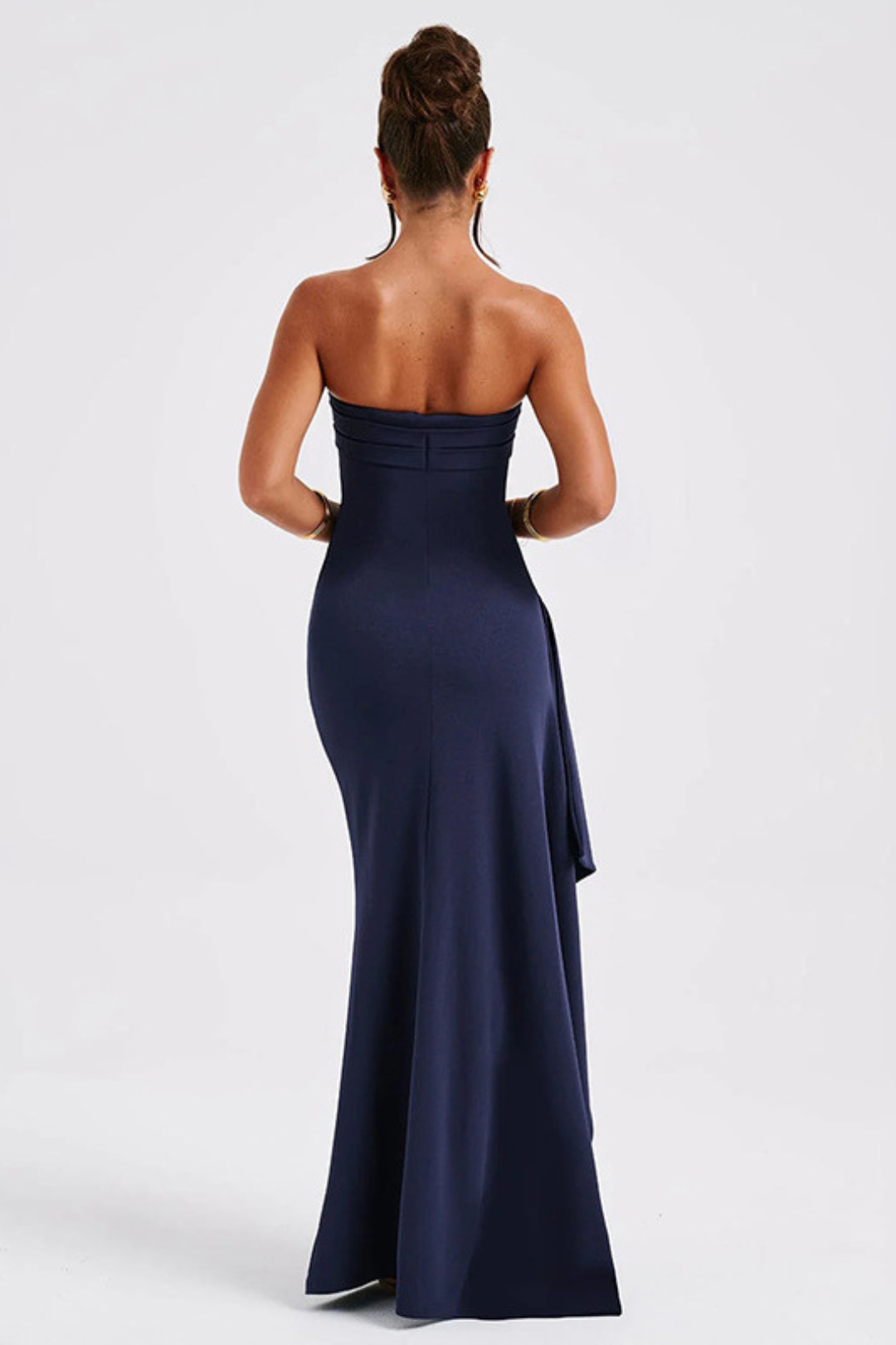 Isolde | Strapless Split Pleated Bridesmaid Dress