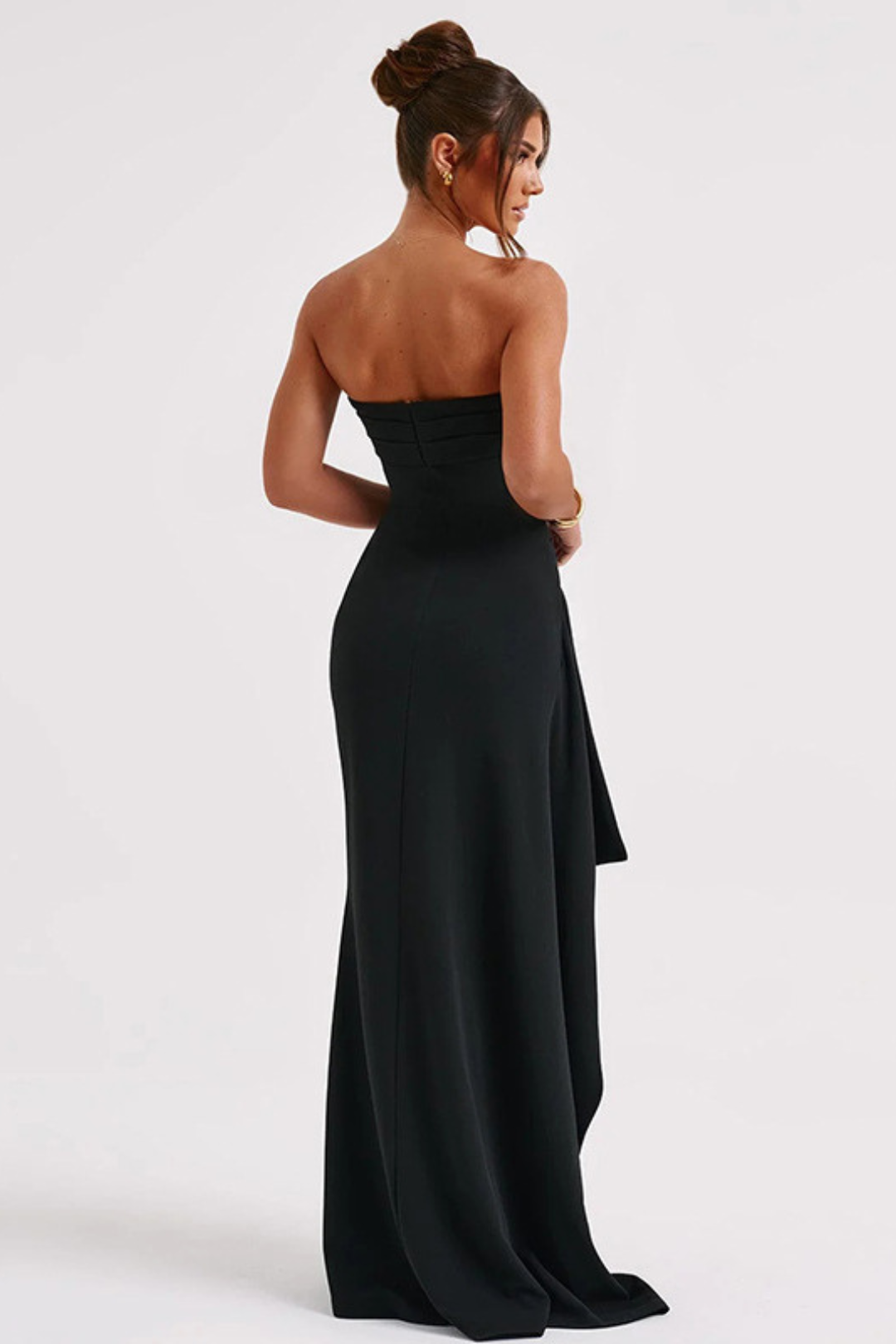 Isolde | Strapless Split Pleated Bridesmaid Dress