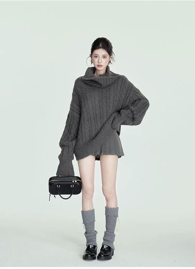 Elodie | Soft Glutinous Off-Shoulder Turtleneck Sweater