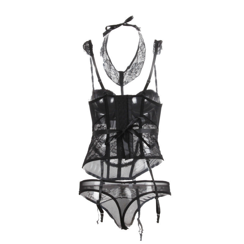 Lingerie Erótica Renda Modeladora Colete Traje Erótico