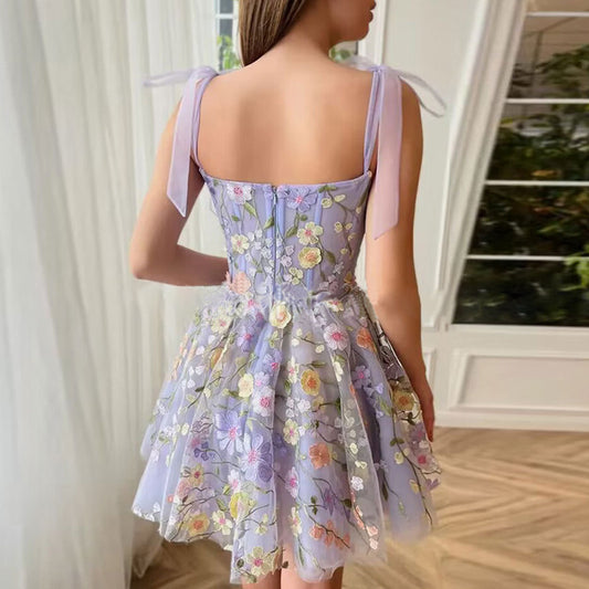 Sheer Bloom: Floral Sling Statement