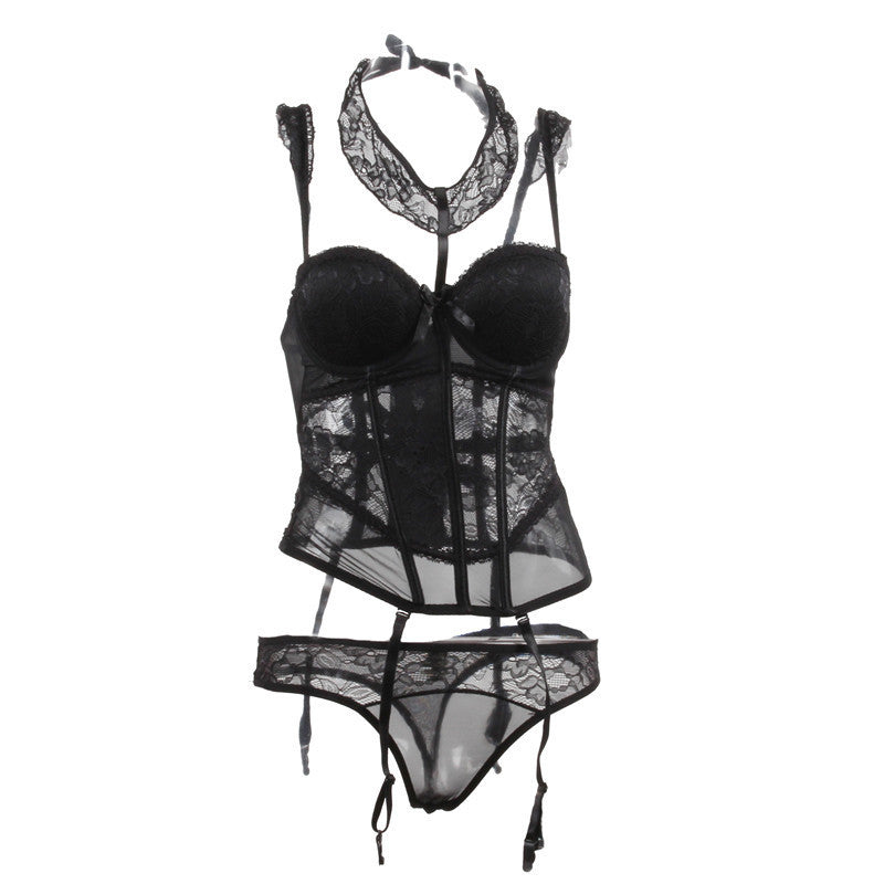 Lingerie Erótica Renda Modeladora Colete Traje Erótico