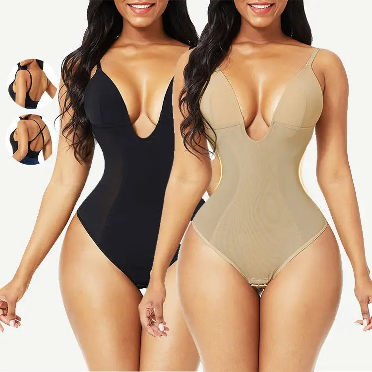 Roupas de quadril transfronteiriças, justas, sem costas, barriga, contração, cintura, modelador corporal, espartilho, peça única, costas em T, emagrecimento