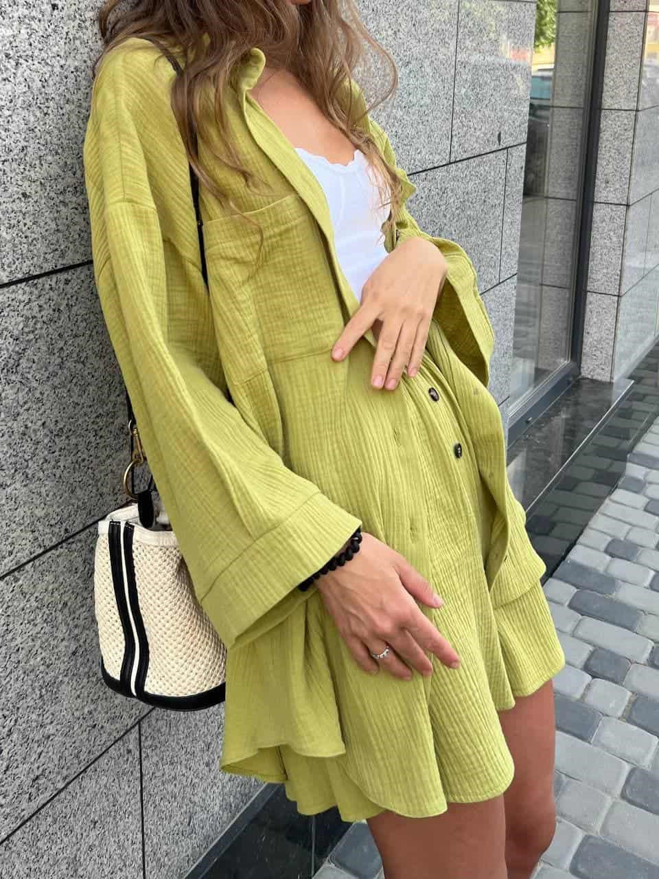Effortless Style – Women's Cardigan Top & Shorts Co-ord Set