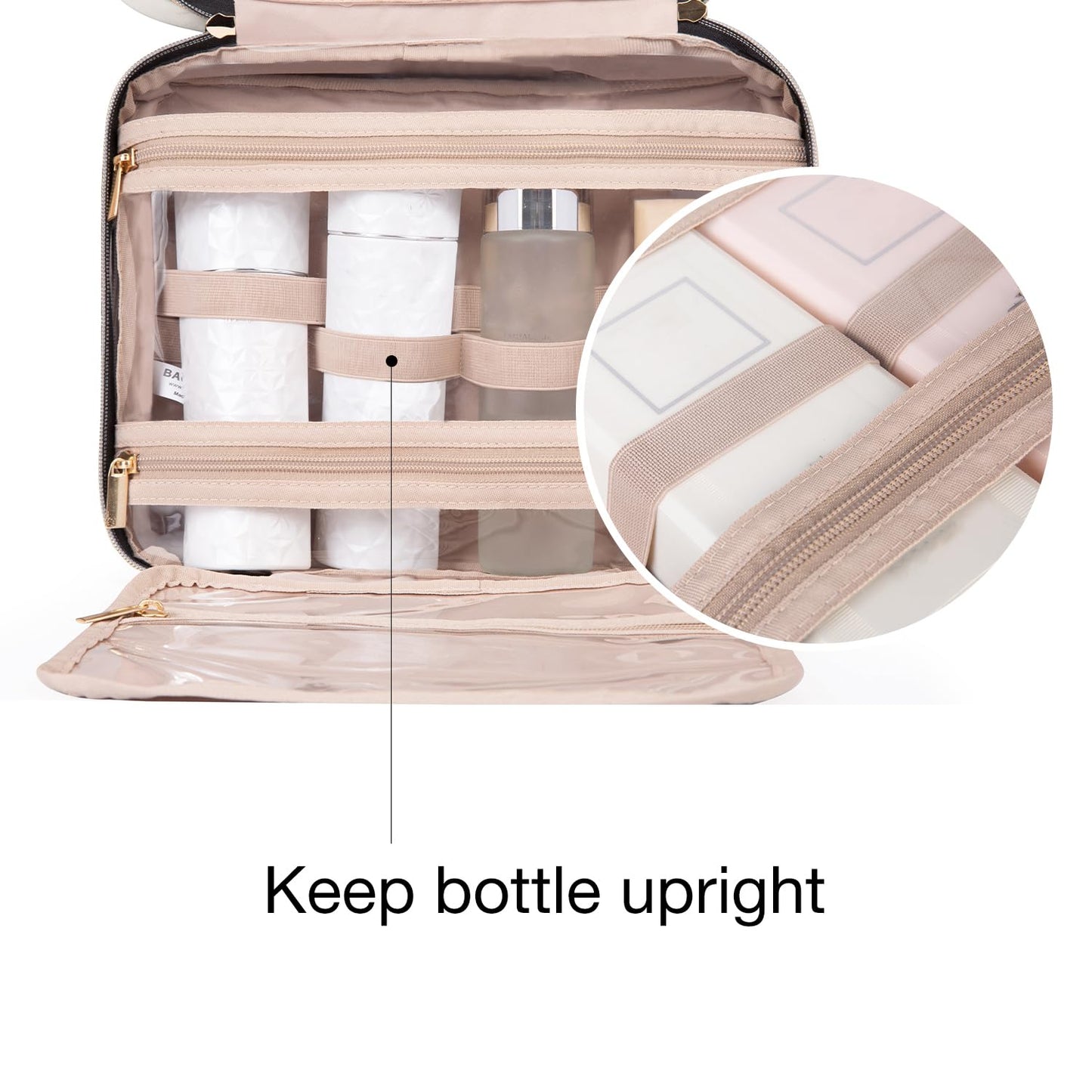 Portable Travel Toiletry | Cosmetic Bag with Hook