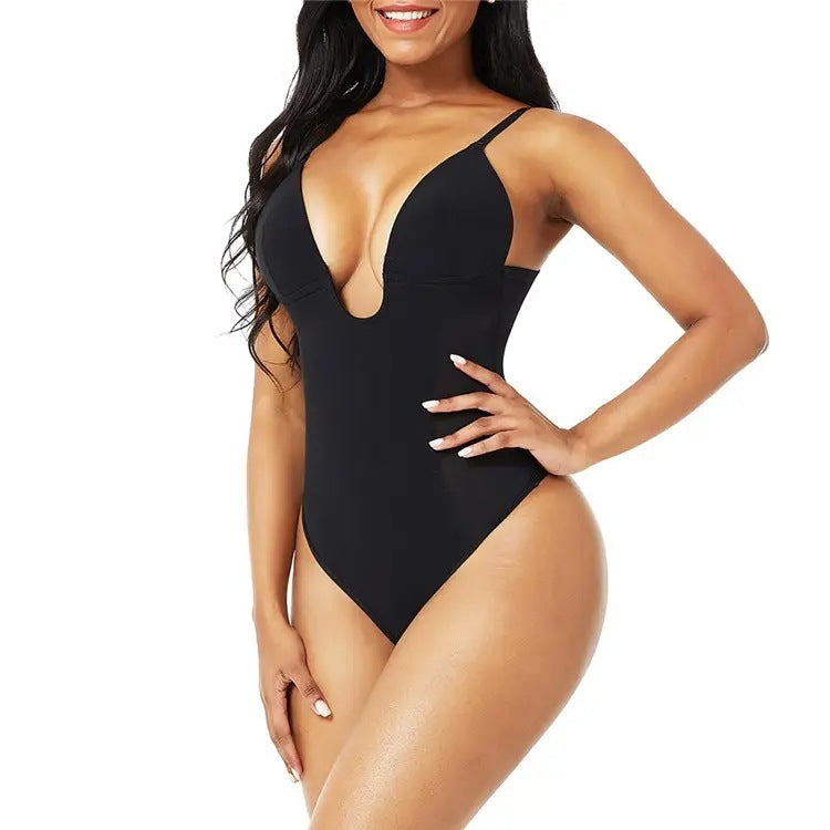 Roupas de quadril transfronteiriças, justas, sem costas, barriga, contração, cintura, modelador corporal, espartilho, peça única, costas em T, emagrecimento