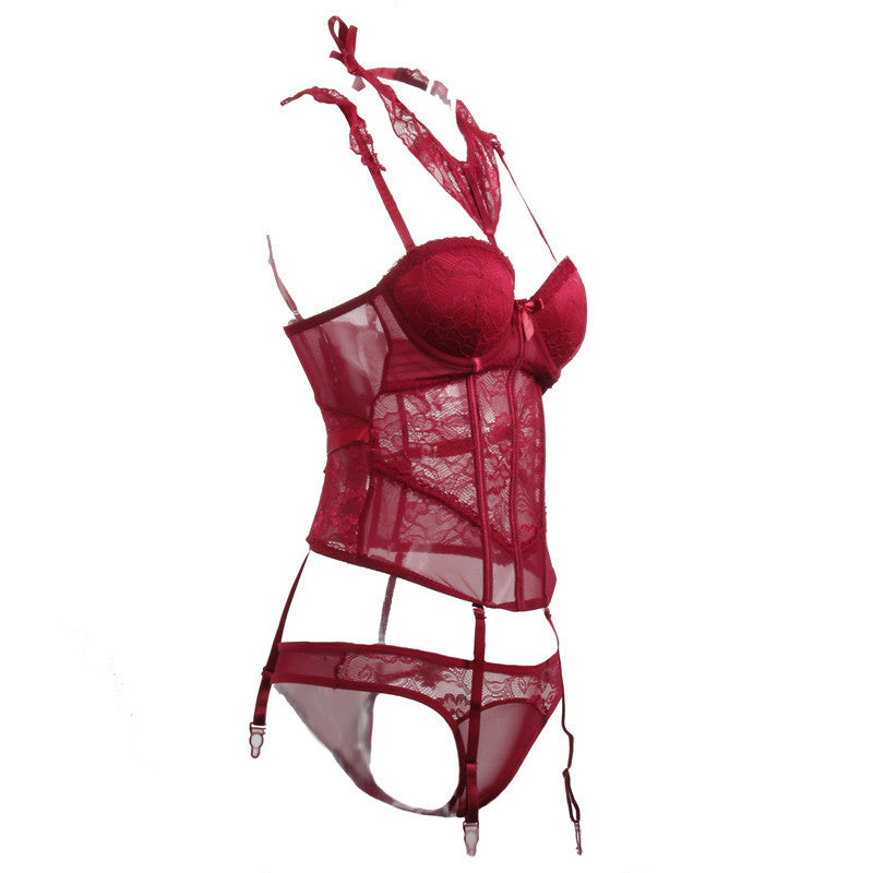 Lingerie Erótica Renda Modeladora Colete Traje Erótico