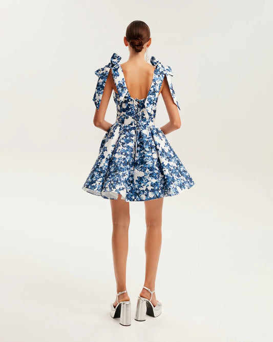 Vacation Glam Women's Elegant Printed A Line Skirt with Tie Waist
