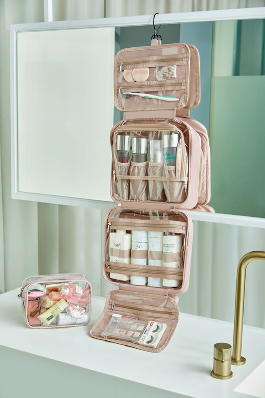Portable Travel Toiletry | Cosmetic Bag with Hook