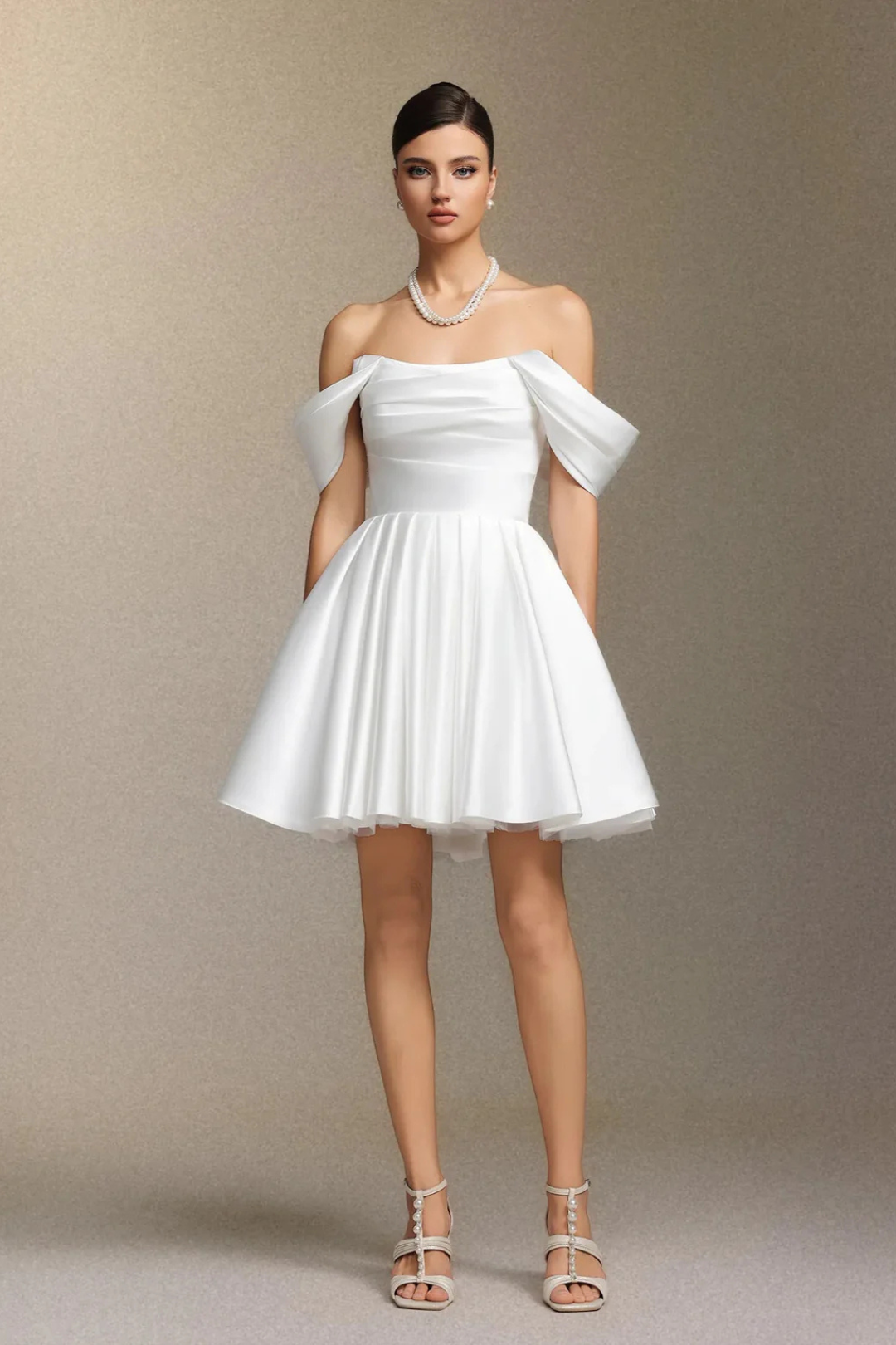 Evelina | White Off-Shoulder Wedding Dress