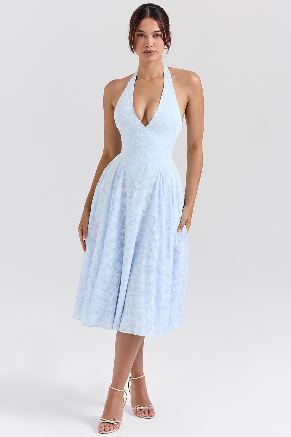 Parisian Nights – Sexy Halter Backless Dress with French Flair