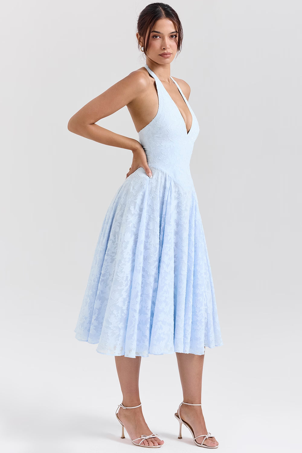 Parisian Nights – Sexy Halter Backless Dress with French Flair