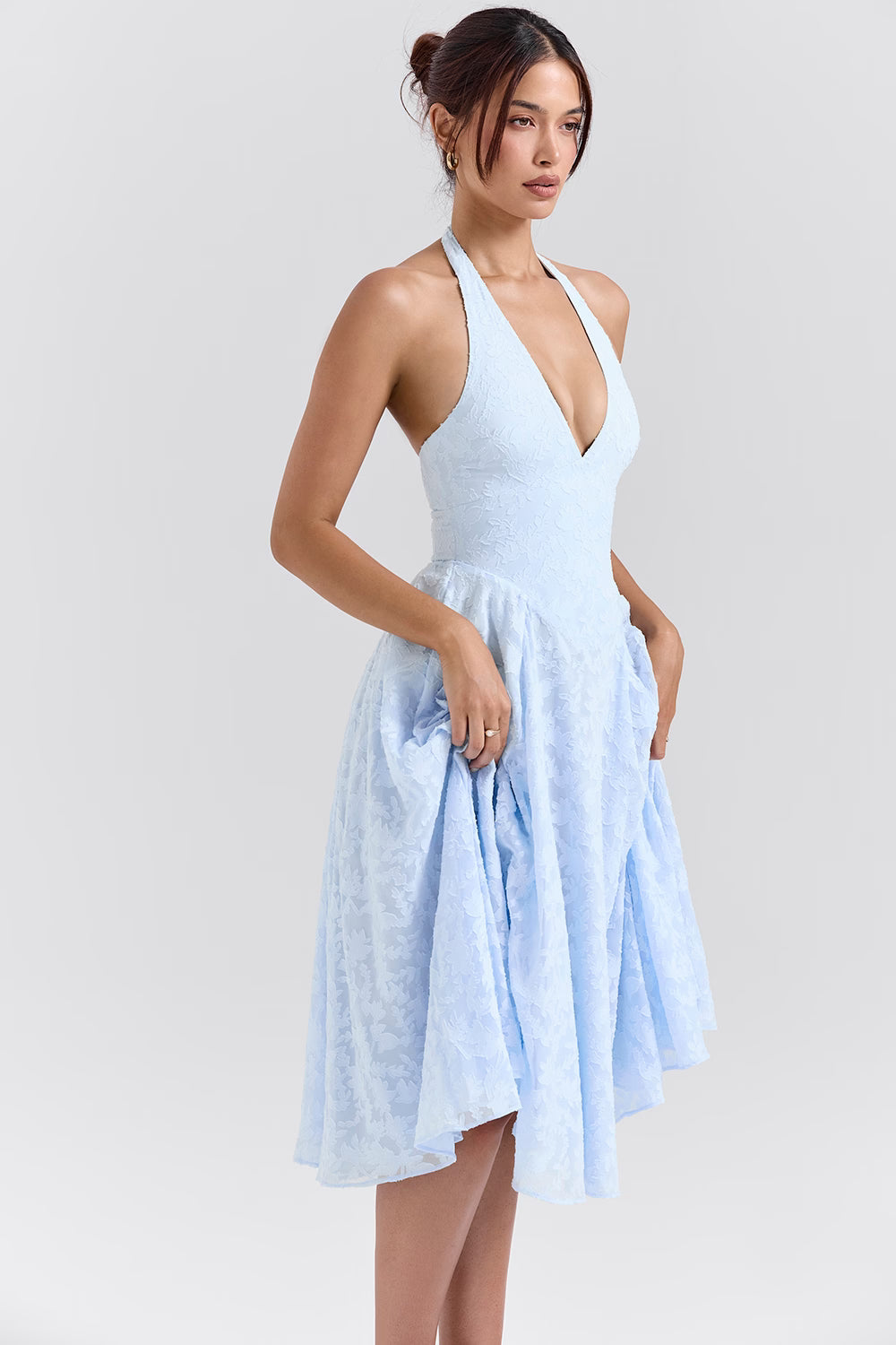 Parisian Nights – Sexy Halter Backless Dress with French Flair