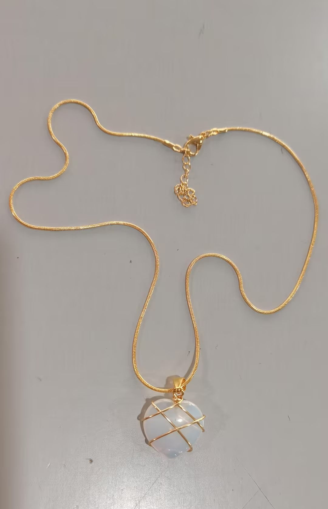 Collar de piedra lunar de moda para princesas de dibujos animados, collar de niña enamorada, joyería novedosa